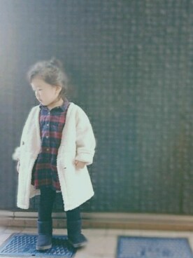 「KOREAのアイテム（レギンス/スパッツ、ブラック系）」を使った、a_u_chan☆さん（キッズ・100cm）の秋コーディネート