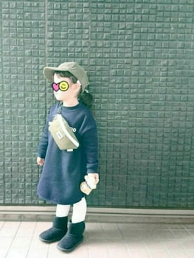 「ヒラキ（ヒラキ）のアイテム（ブーツ）」を使った、a_u_chan☆さん（キッズ・90cm）の冬コーディネート