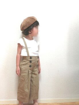 「シンプルおしゃれが好き」｜「アイテム（ハンチング/ベレー帽）」を使った、a_u_chan☆さん（キッズ・100cm）の秋コーディネート