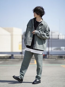 「RAGEBLUE（レイジブルー）のアイテム（ローファー）」を使った、けーごさん（メンズ・169cm）の春コーディネート