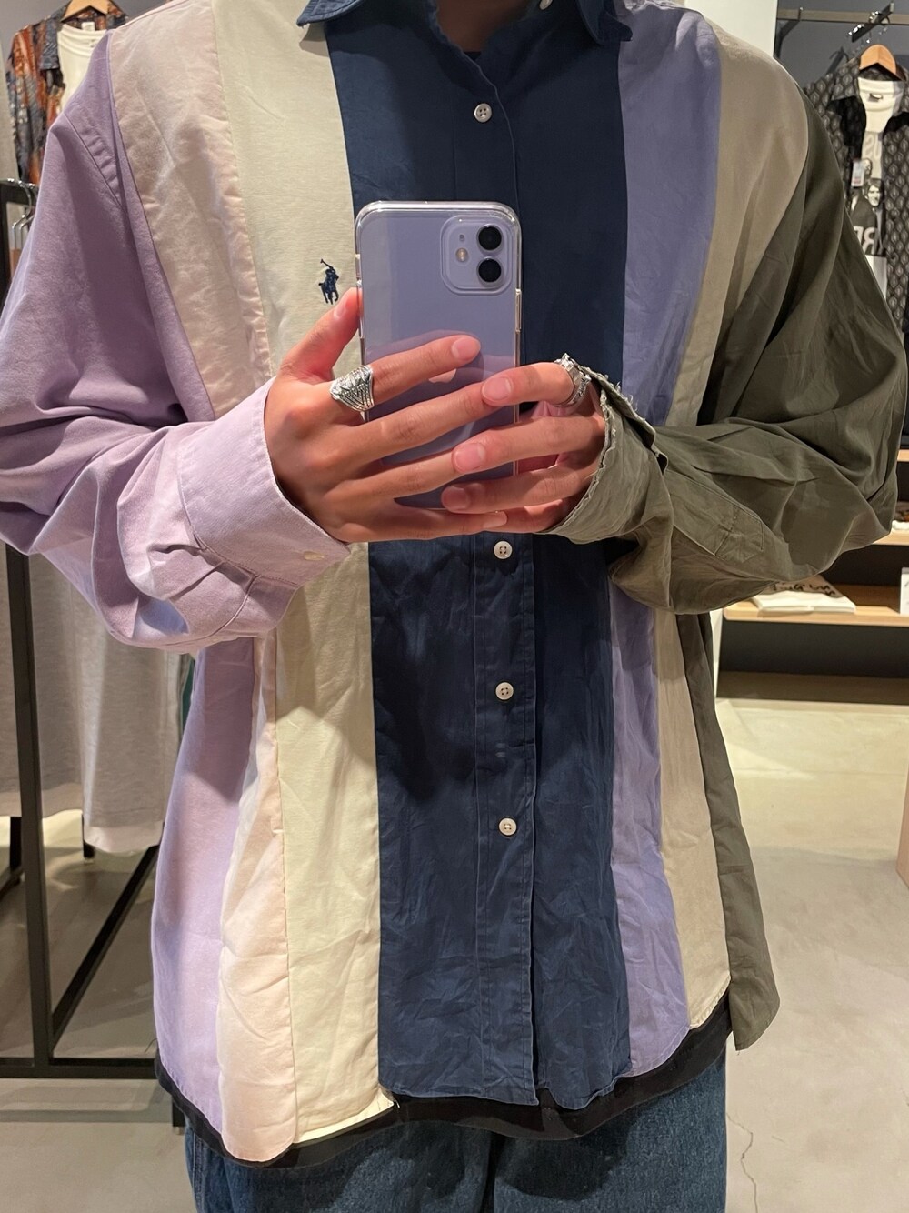 「リメイク、リメイクシャツ、ポロラルフローレン、ラルフローレン、ラルフローレンシャツ、iPhone12、秋コーデ」｜「POLO RALPH LAURENのアイテム（シャツ/ブラウス、その他）」を使った、りっくんさん（メンズ・170cm）の秋コーディネートの1枚目の写真