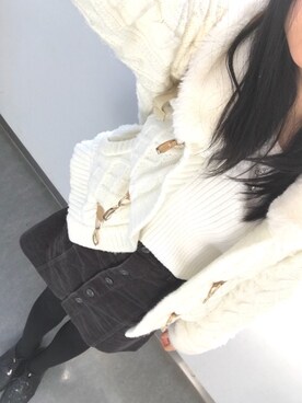 「CECIL McBEE（セシルマクビー）のアイテム（その他アウター）」を使った、Anemoneさん（レディース・159cm）の冬コーディネート