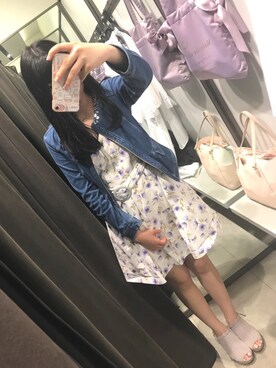 「CECIL McBEE（セシルマクビー）のアイテム（デニムジャケット）」を使った、Anemoneさん（レディース・159cm）の春コーディネート