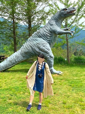 「グラニフ」｜「アイテム（ジャンパースカート）」を使った、なおなおさん（レディース・158cm）の春コーディネート