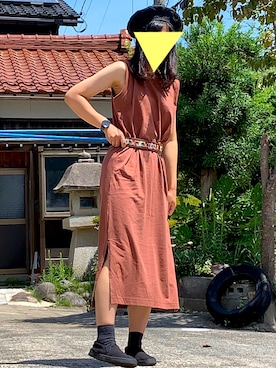 「TOPKAPI（トプカピ）のアイテム（ハンチング/ベレー帽）」を使った、なおなおさん（レディース・158cm）の夏コーディネート