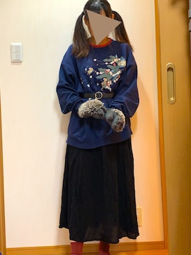 「アイテム（手袋、シルバー系）」を使った、なおなおさん（レディース・158cm）の冬コーディネート