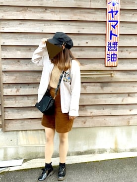 「Design Tshirts Store graniph（デザイン　ティーシャツ　ストア　グラニフ）のアイテム（その他アウター）」を使った、なおなおさん（レディース・158cm）の冬コーディネート