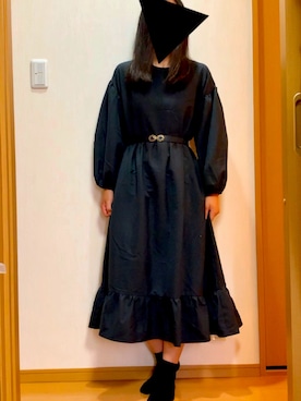 「アプレジュール」｜「アイテム（ワンピース/ドレス）」を使った、なおなおさん（レディース・158cm）の秋コーディネート