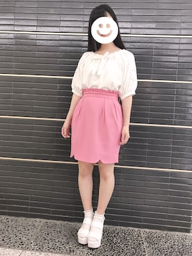 「CECIL McBEE（セシルマクビー）のアイテム（サンダル）」を使った、juri♡さん（レディース・158cm）の夏コーディネート