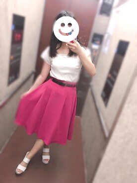 「CECIL McBEE（セシルマクビー）のアイテム（サンダル）」を使った、juri♡さん（レディース・158cm）の夏コーディネート