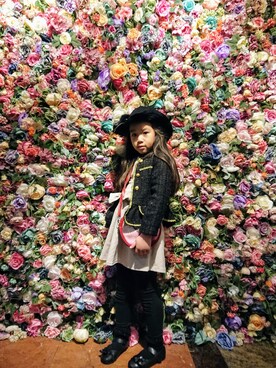 「NOのアイテム」を使った、彭小瑜さん（キッズ・110cm）の秋コーディネート