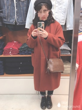 「UNIQLO（ユニクロ）のWOMEN ウルトラストレッチジーンズ（デニムパンツ）」を使った、n .さん（レディース・154cm）の冬コーディネート