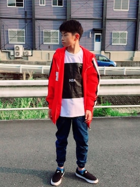 「hba」｜마이さん（メンズ・165cm）の春コーディネート