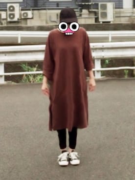 「Caffe（カフェ）のアイテム」を使った、마이さん（レディース・163cm）の秋コーディネート
