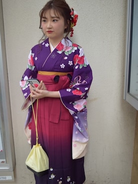 「成人式ヘア」｜마이さん（レディース・163cm）の冬コーディネート