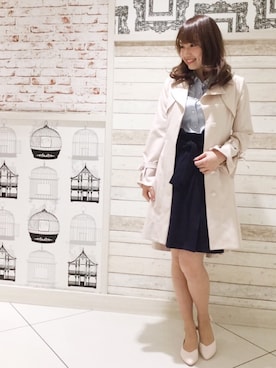 「willselection」｜「アイテム（トレンチコート）」を使った、harukaさん（レディース・164cm）の冬コーディネート