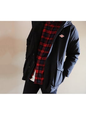 「MONO-MART（モノマート）のワッフルロング丈 Uネックプルオーバーカットソー/ロングスリーブ（Tシャツ/カットソー）」を使った、kasiさん（メンズ・183cm）の冬コーディネート