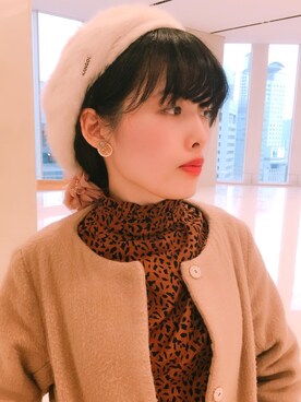 「chambre de charme（シャンブルドゥシャーム）のアイテム（その他アウター）」を使った、minaseさん（レディース・167cm）の冬コーディネート