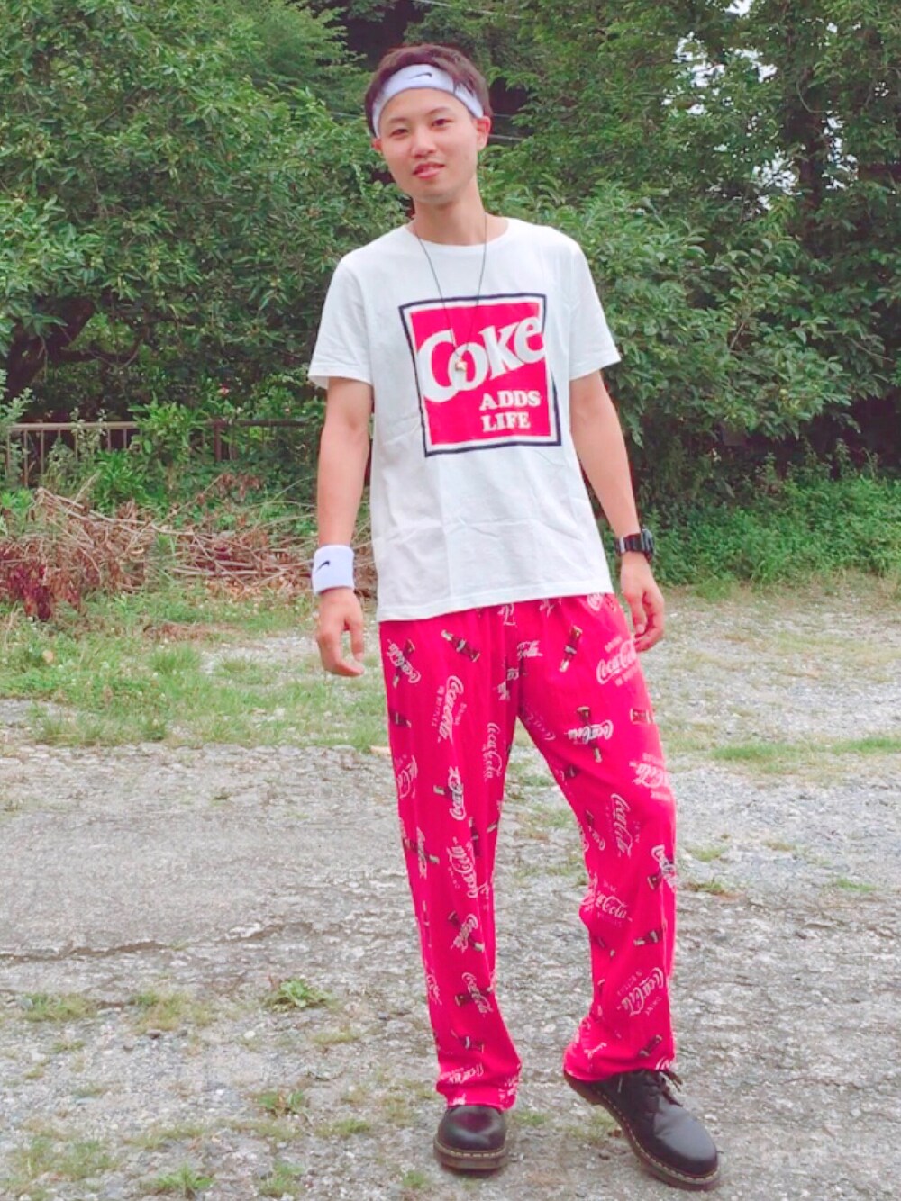 よしお Nikeのヘアバンドを使ったコーディネート Nasscorp