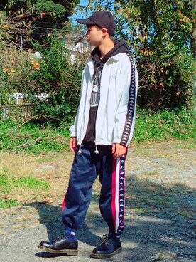 「ソックス」｜「アイテム（その他アウター）」を使った、よしおさん（メンズ・168cm）の秋コーディネート