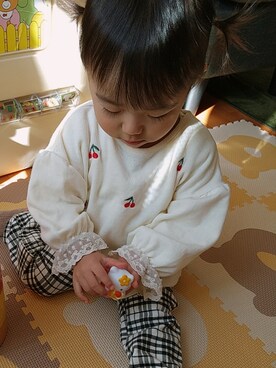 「Will Mery（ウイルメリィ）のアイテム」を使った、おさなさん（キッズ・80cm）の秋コーディネート