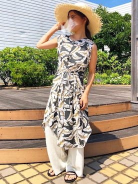 「アイテム（シャツワンピース）」を使った、ちーかまさん（レディース・151cm・20代）の夏コーディネート