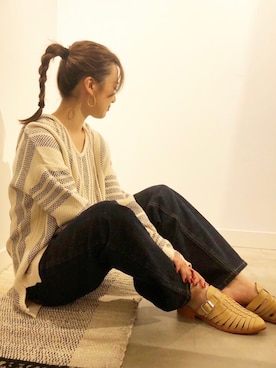 「Love Stitch（ラブステッチ）のアイテム」を使った、ちーかまさん（レディース・151cm）の秋コーディネート