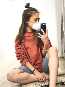 「GRIEZ（グリーズ）のアイテム」を使った、ちーかまさん（レディース・151cm）の秋コーディネート
