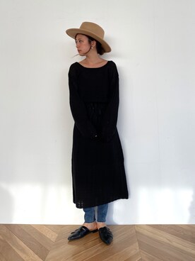 「アイテム（スリッポン）」を使った、ちーかまさん（レディース・151cm・20代）の秋コーディネート