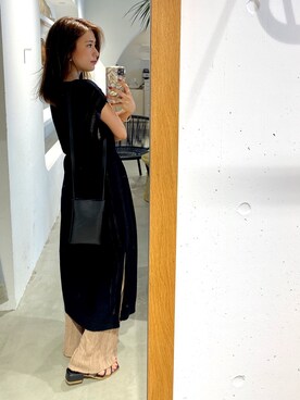 「リラックスパンツ」｜「アイテム（ワンピース/ドレス）」を使った、ちーかまさん（レディース・151cm）の秋コーディネート