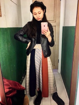 「Case-Mate（ケースメイト）のアイテム」を使った、Wendyさん（レディース・161cm）の冬コーディネート