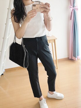 「DHOLIC（ディーホリック）のアイテム（スニーカー）」を使った、ａｋｏさん（レディース・160cm）の春コーディネート