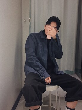 「H&M（エイチ・アンド・エム）のアイテム（スタジャン）」を使った、Elvis-さん（メンズ・173cm）の冬コーディネート