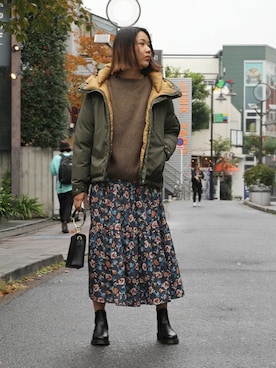 「JOURNAL STANDARD relume（ジャーナルスタンダード　レリューム）のアイテム（ワンピース/ドレス）」を使った、emikoさん（メンズ・168cm）の秋コーディネート