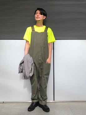 「Johnbull Private labo（ジョンブルプライベートラボ）のアイテム（サロペット/オーバーオール）」を使った、yakabeさん（メンズ・175cm）の夏コーディネート