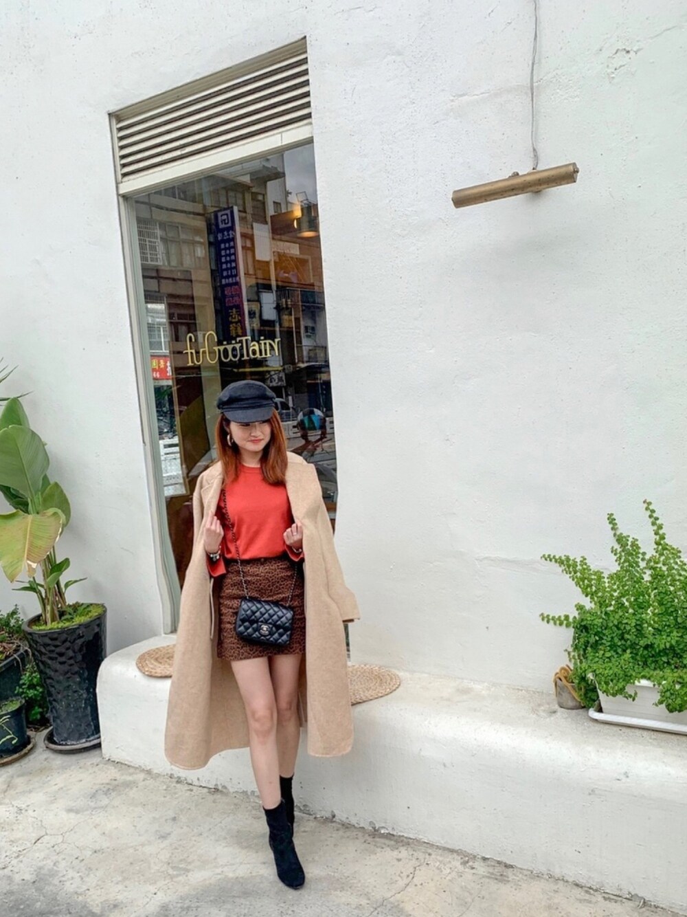 「春コーデ、ootd、春色」｜「CHANELのアイテム（バッグ、ブラック系）」を使った、王孺迪 Rudy さん（レディース・159cm）の冬コーディネートの1枚目の写真