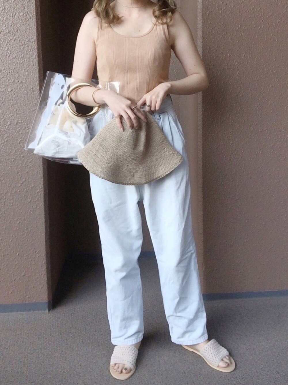 「夏コーデ、ユニクロ、プチプラ、プチプラコーデ、GU、UNIQLO、148cm、148cmコーデ、低身長、低身長コーデ」｜「GUのアイテム（デニムパンツ、ブルー系）」を使った、misaさん（レディース・148cm）の夏コーディネートの1枚目の写真