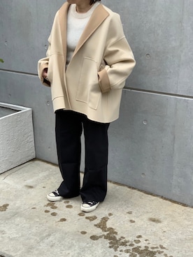 「アイテム（その他アウター、その他）」を使った、myk205さん（レディース・155cm）の秋コーディネート