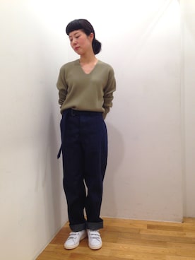 「COMOLI」｜Bshop横浜店さん（レディース・161cm）の春コーディネート