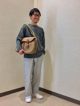 「COMOLI（コモリ）のアイテム」を使った、Bshop横浜店さん（メンズ・165cm）の春コーディネート