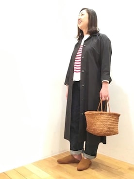 「orcival」｜「アイテム（シャツワンピース）」を使った、Bshop横浜店さん（レディース・159cm）の春コーディネート