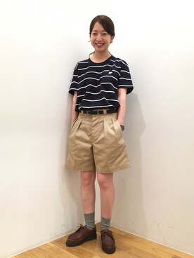 「Scye（サイ）のアイテム」を使った、Bshop横浜店さん（レディース・157cm）の夏コーディネート