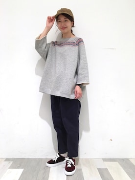 「GYMPHLEX（ジムフレックス）のアイテム（パンツ）」を使った、Bshop横浜店さん（レディース・156cm）の夏コーディネート