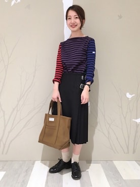「SANDERS（サンダース）のアイテム」を使った、Bshop横浜店さん（レディース・156cm）の秋コーディネート