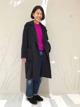 「orslow」｜「アイテム（その他アウター）」を使った、Bshop横浜店さん（レディース・156cm）の秋コーディネート