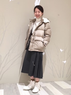 「ORCIVAL（オーシバル）のアイテム（ダウンジャケット/コート）」を使った、Bshop横浜店さん（レディース・156cm）の秋コーディネート