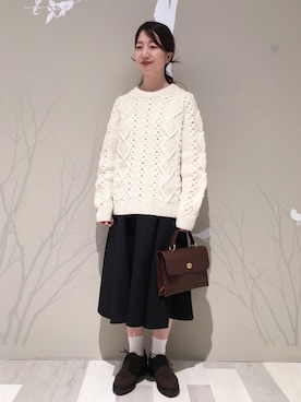 「mimi（ミミ）のアイテム」を使った、Bshop横浜店さん（レディース・156cm）の秋コーディネート