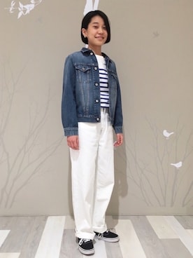 「SERGE de bleu（サージ）のアイテム」を使った、Bshop横浜店さん（レディース・156cm）の冬コーディネート