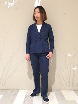 「Keds（ケッズ）のアイテム」を使った、Bshop横浜店さん（レディース・160cm）の冬コーディネート