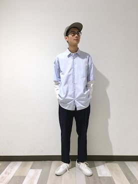 「Scye（サイ）のアイテム（シャツ/ブラウス）」を使った、Bshop横浜店さん（メンズ・173cm）の春コーディネート